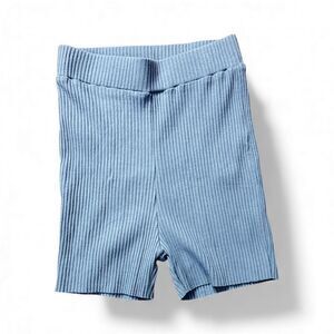 NWT White Fox Cornflower Blue Ribbed Bike Shorts